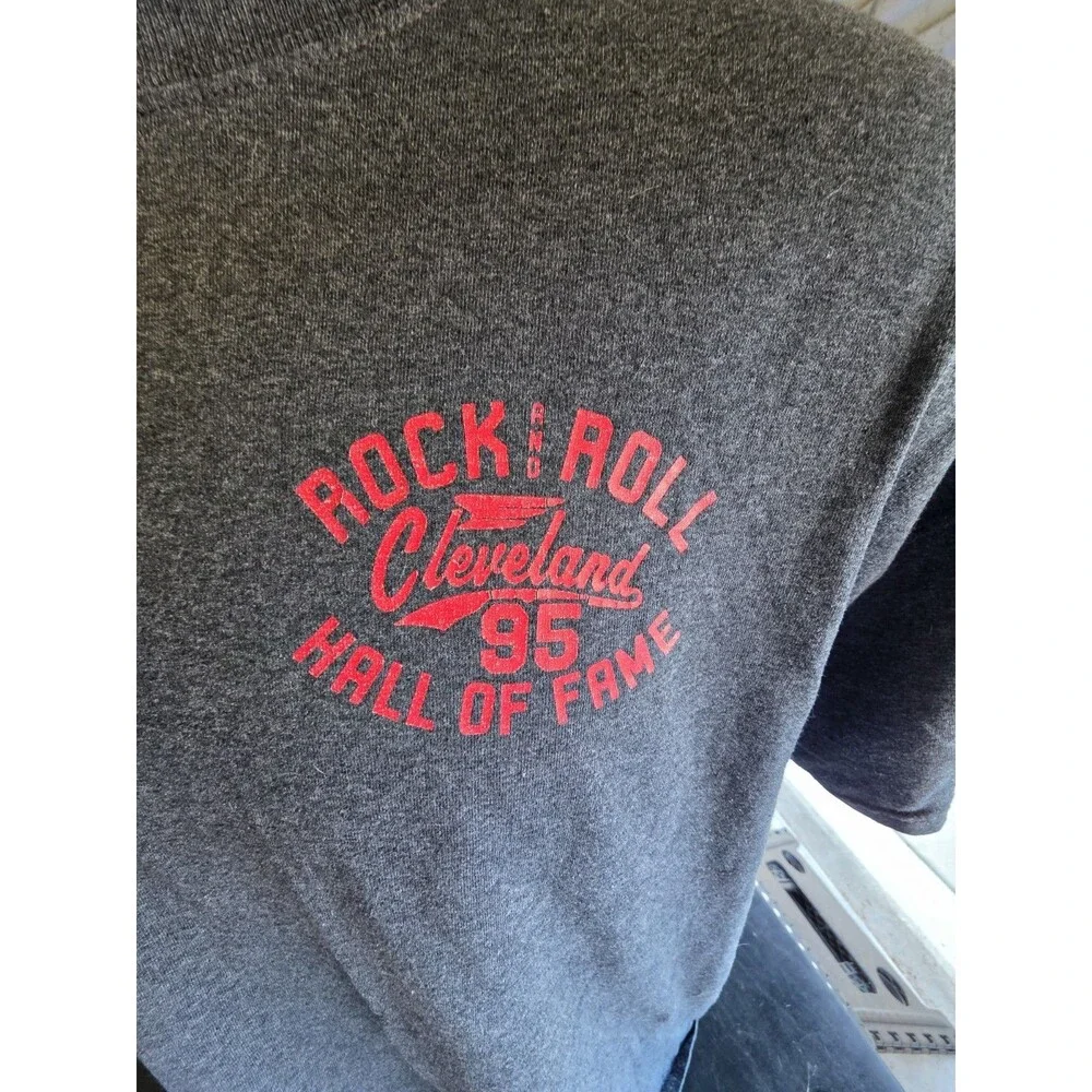 ROCK AND ROLL HALL OF FAME CHAMPION COTTON TSHIRT CLEVELAND 95 XL GRAY - Picture 3 of 10